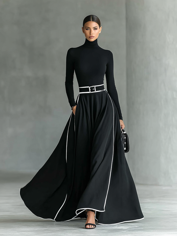 Rachelle™ Long Sleeve Maxi Dress + Free Belt