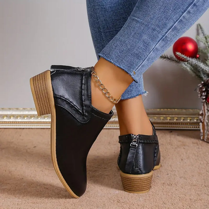 LYRIS™ PREMIUM RETRO POINTED TOE SHORT BOOTS