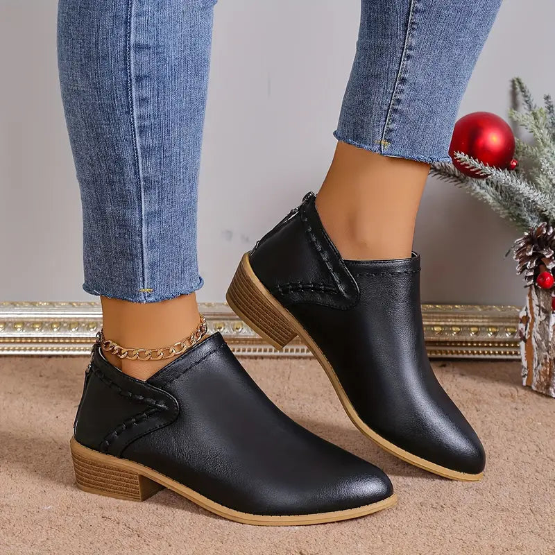 LYRIS™ PREMIUM RETRO POINTED TOE SHORT BOOTS