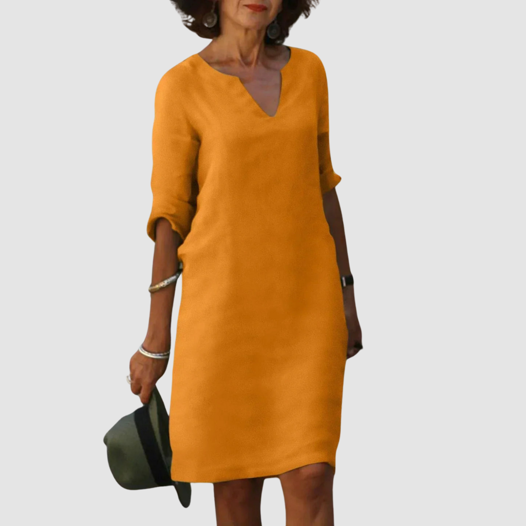 Marianne™ Elegant V-Neck Dress