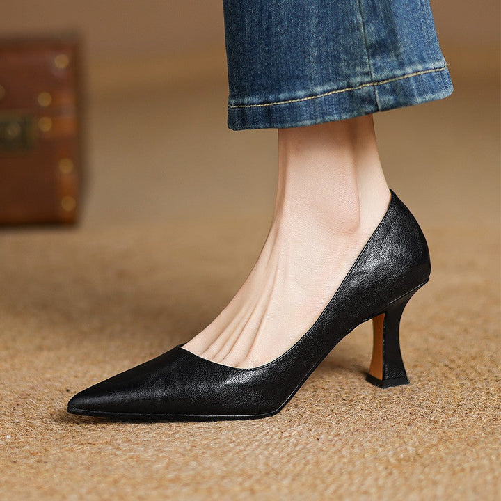 Mirelle Lambskin Leather Heels