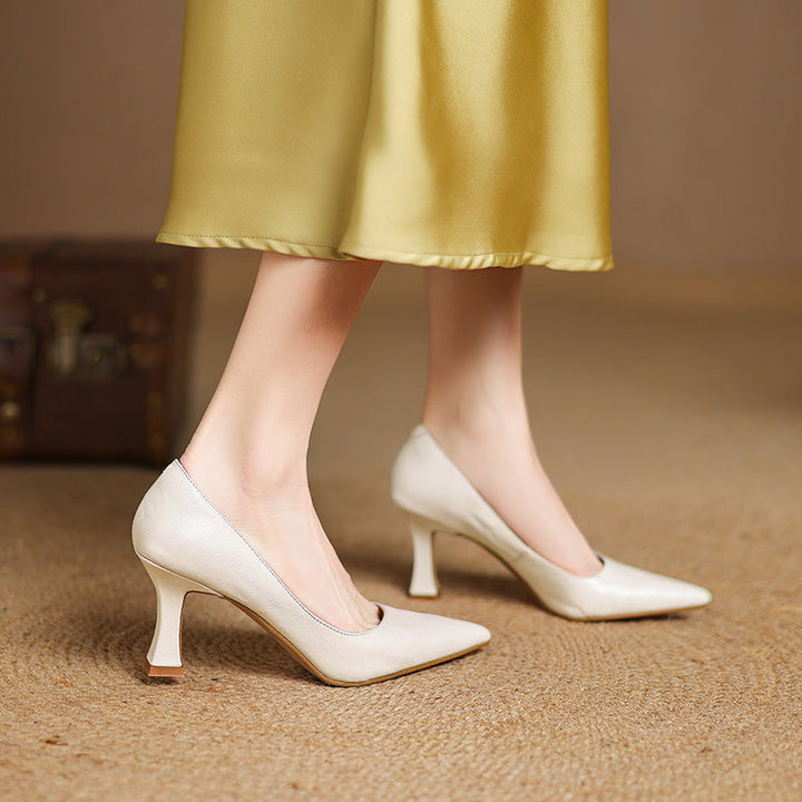 Mirelle Lambskin Leather Heels