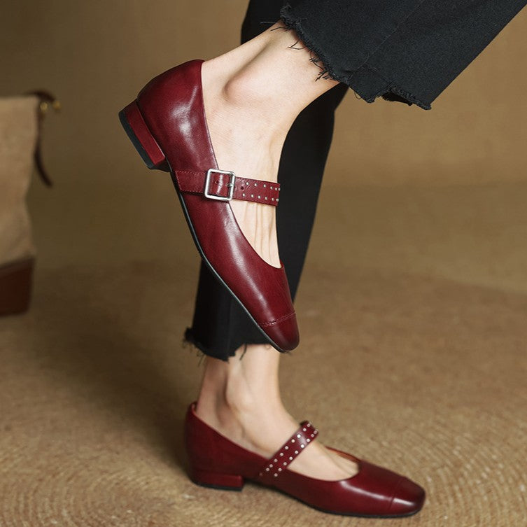 Avelyn Leather Mary Janes