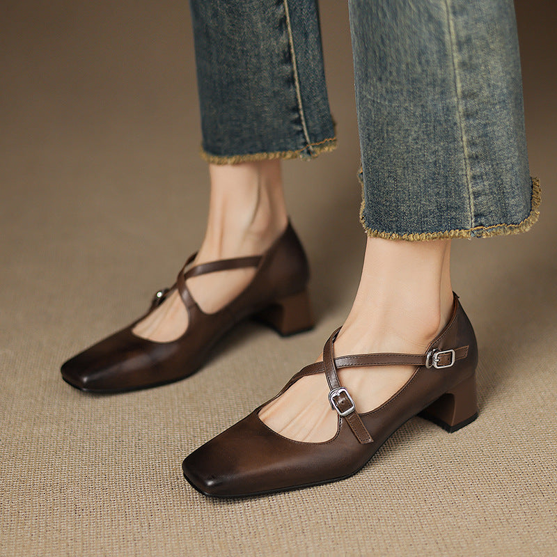 Marvane Leather Heels