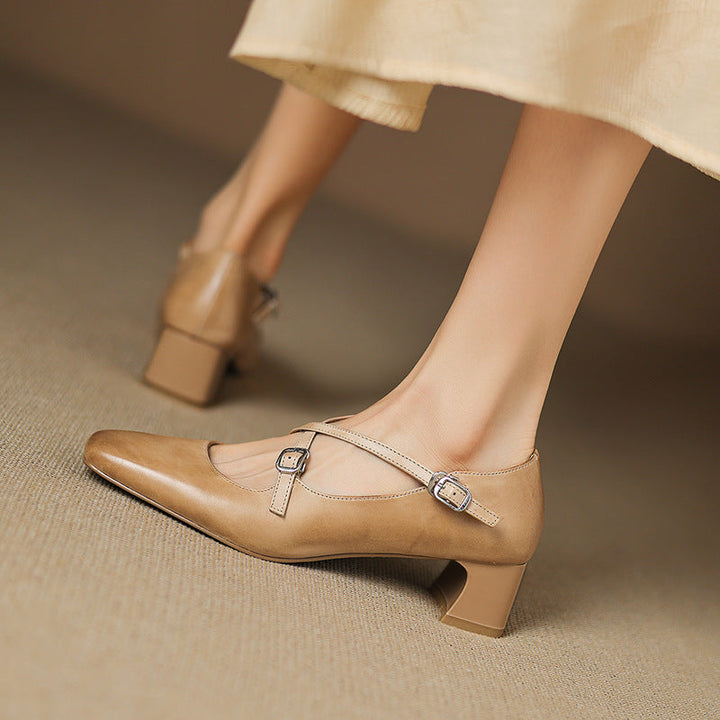 Marvane Leather Heels