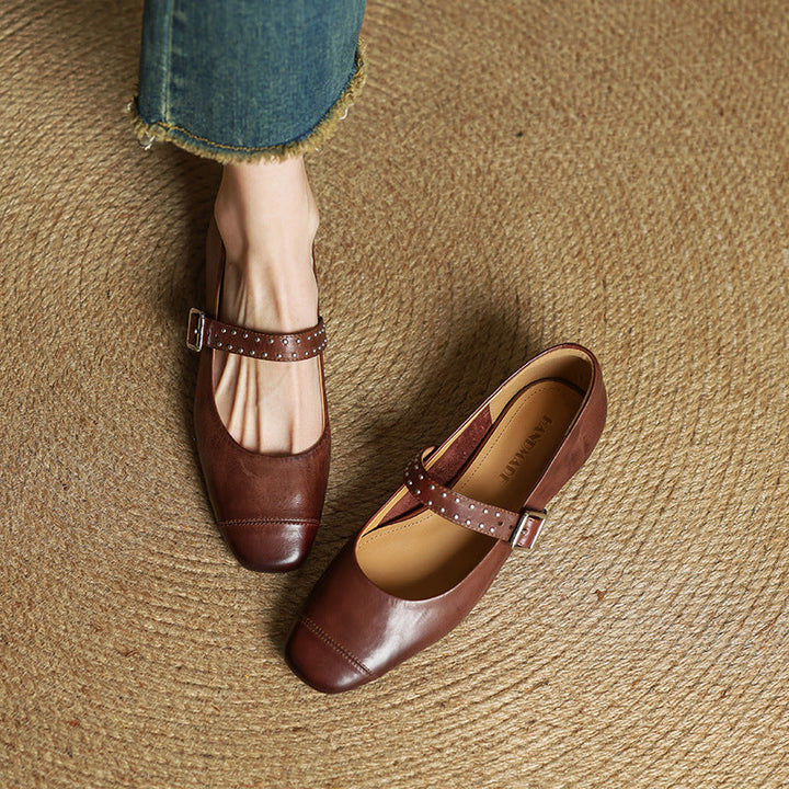 Avelyn Leather Mary Janes