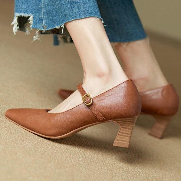 Orvane Leather Heels