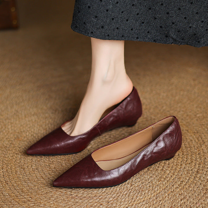 Veloria Lambskin Leather Flats