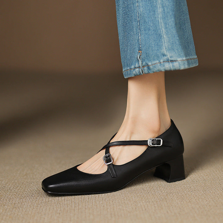 Marvane Leather Heels