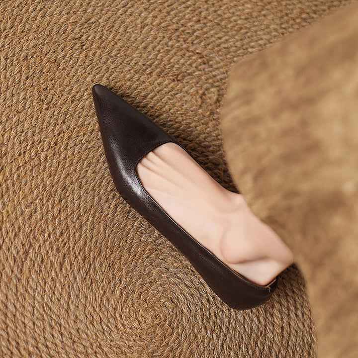Veloria Lambskin Leather Flats