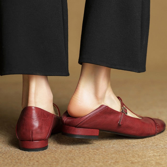 Esmira Strap Leather Pumps