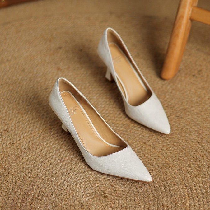 Mirelle Lambskin Leather Heels