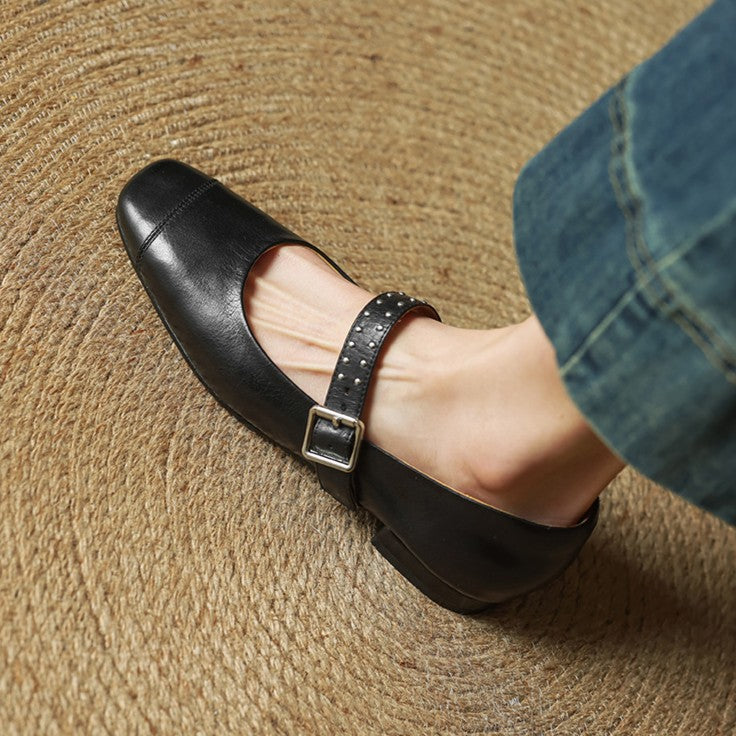 Avelyn Leather Mary Janes