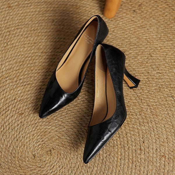 Mirelle Lambskin Leather Heels