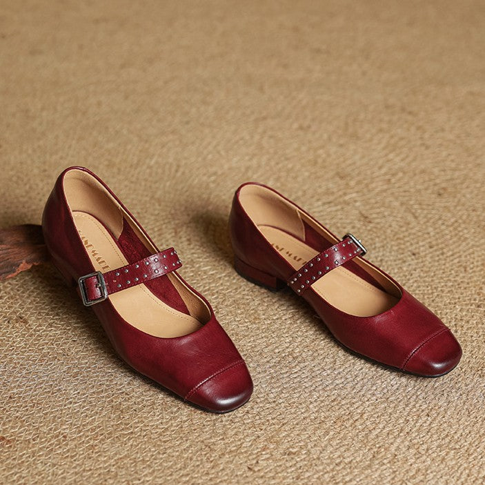 Avelyn Leather Mary Janes