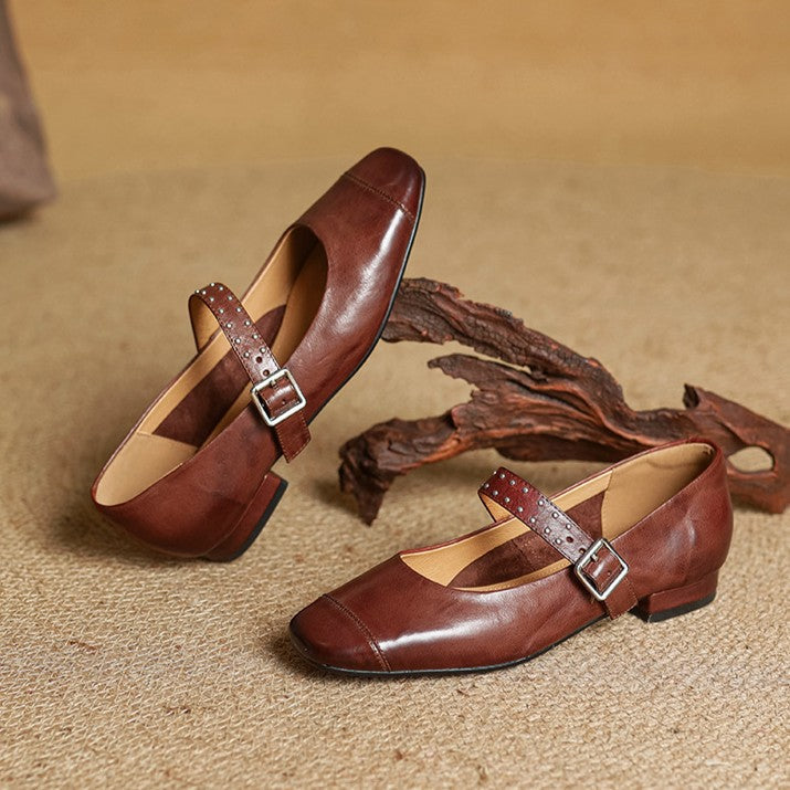 Avelyn Leather Mary Janes