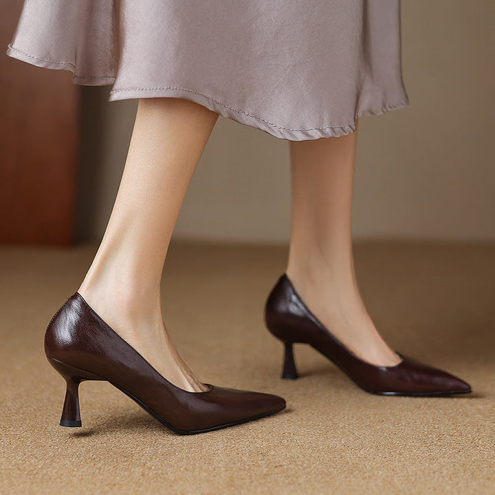 Mirelle Lambskin Leather Heels