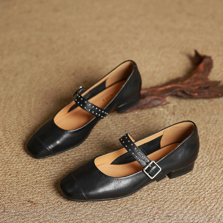 Avelyn Leather Mary Janes