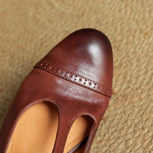 Esmira Strap Leather Pumps