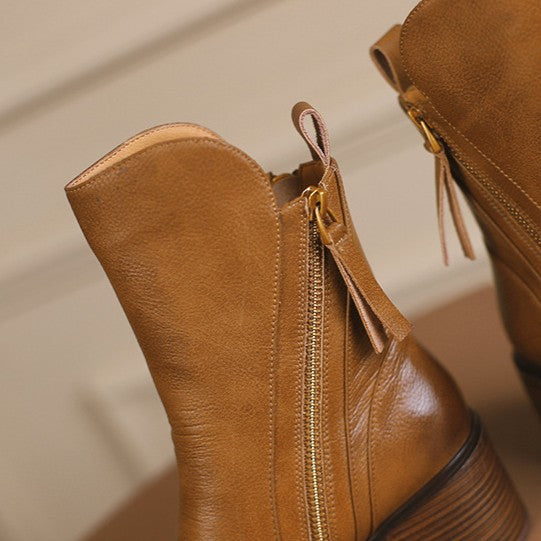 Norwen Stacked-Heel Boots