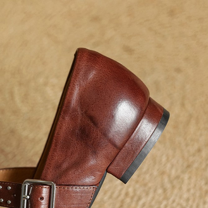 Avelyn Leather Mary Janes