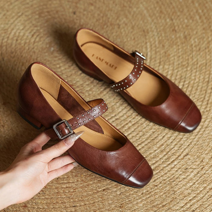 Avelyn Leather Mary Janes