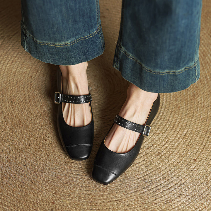 Avelyn Leather Mary Janes