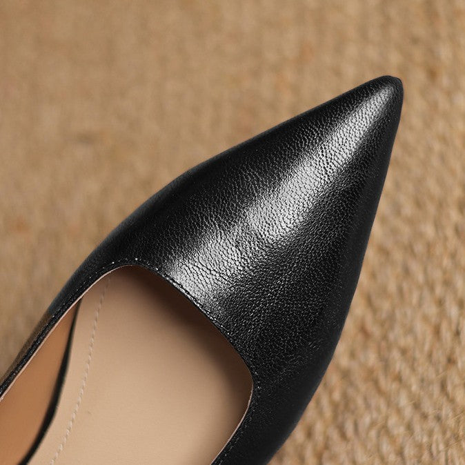 Veloria Lambskin Leather Flats
