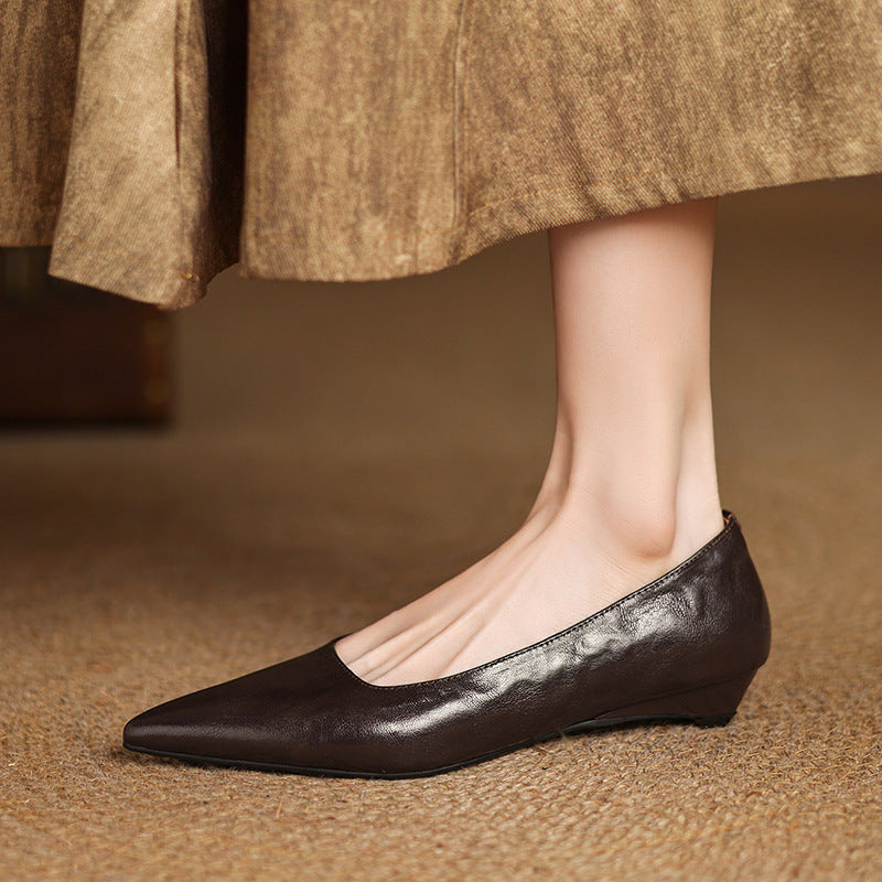Veloria Lambskin Leather Flats