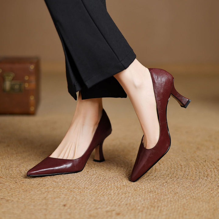 Mirelle Lambskin Leather Heels