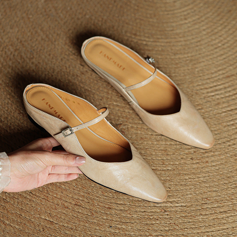 Envara Leather Mules