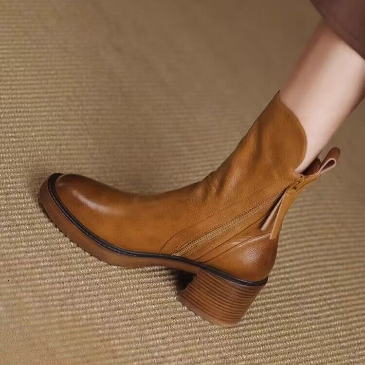 Norwen Stacked-Heel Boots