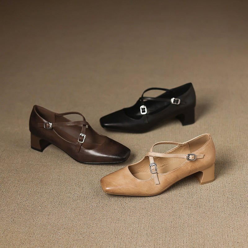 Marvane Leather Heels