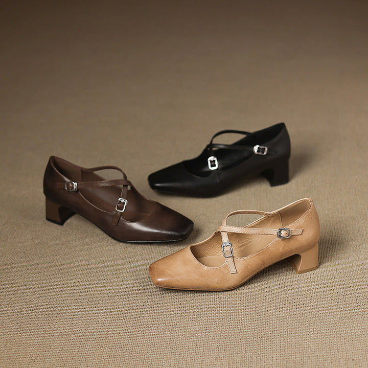 Marvane Leather Heels