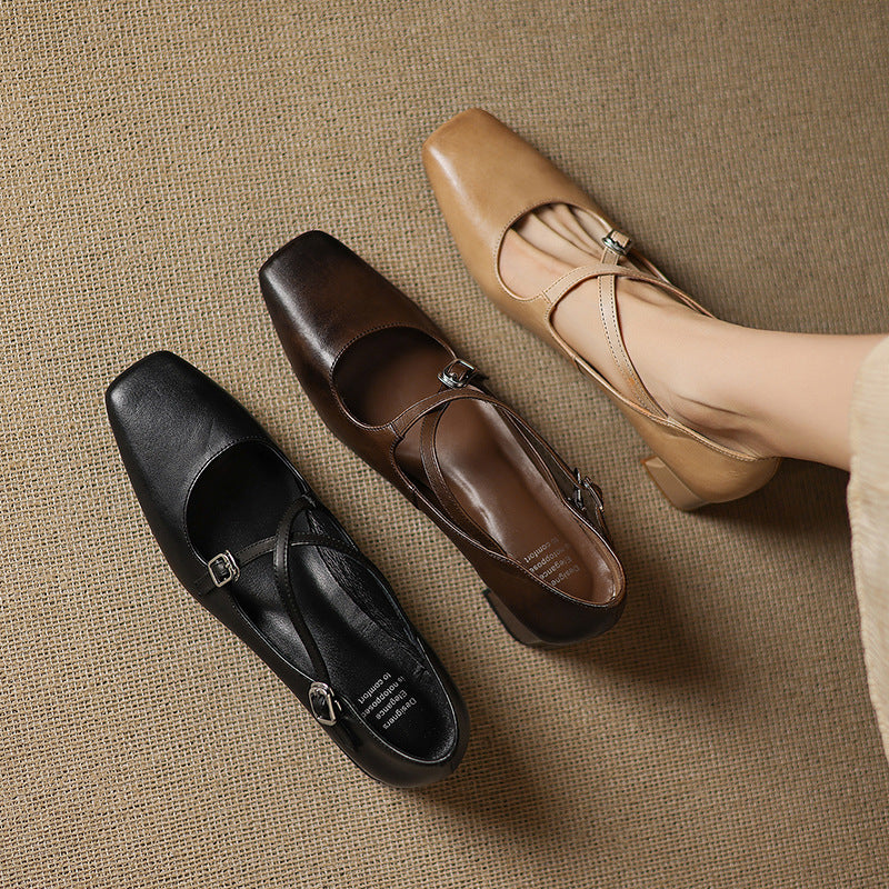 Marvane Leather Heels