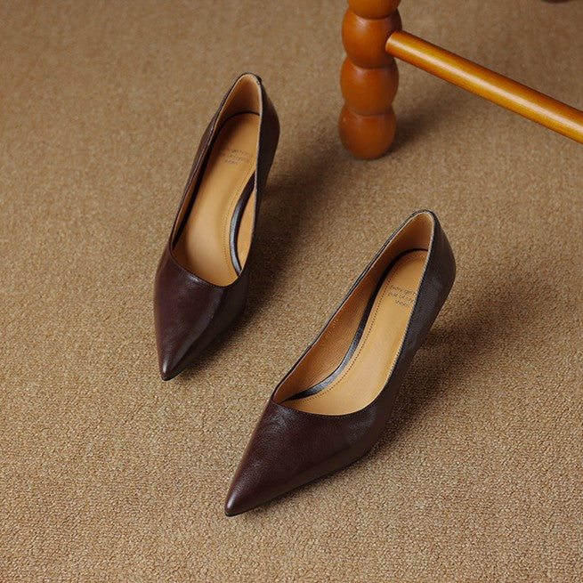 Mirelle Lambskin Leather Heels