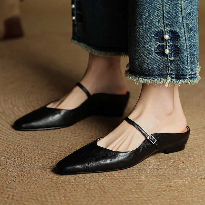 Envara Leather Mules