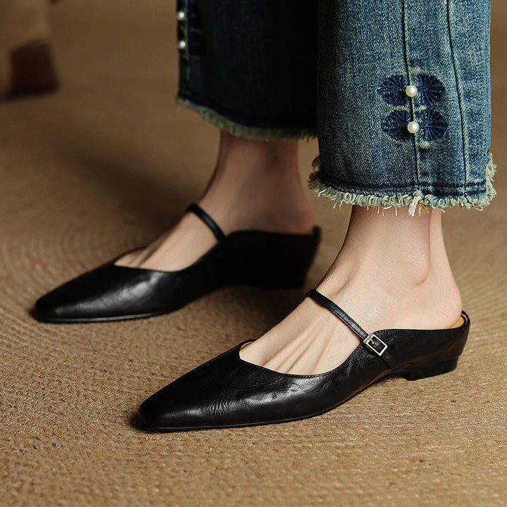 Envara Leather Mules