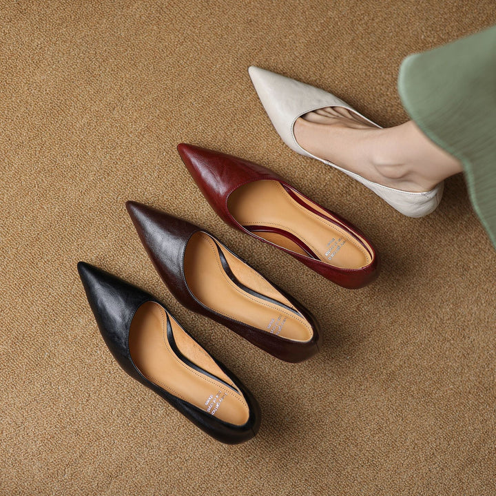 Mirelle Lambskin Leather Heels