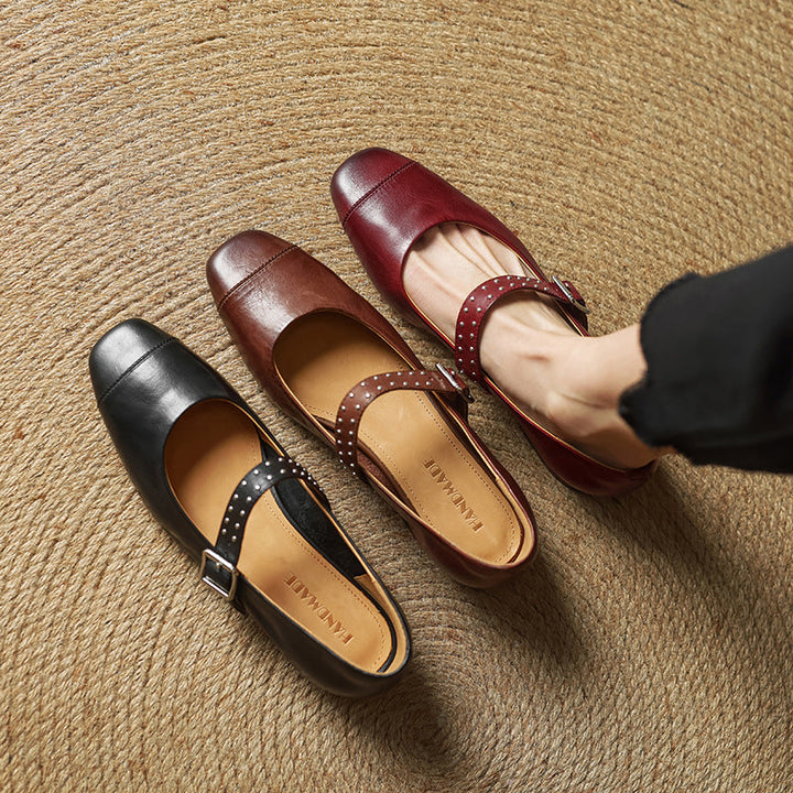 Avelyn Leather Mary Janes