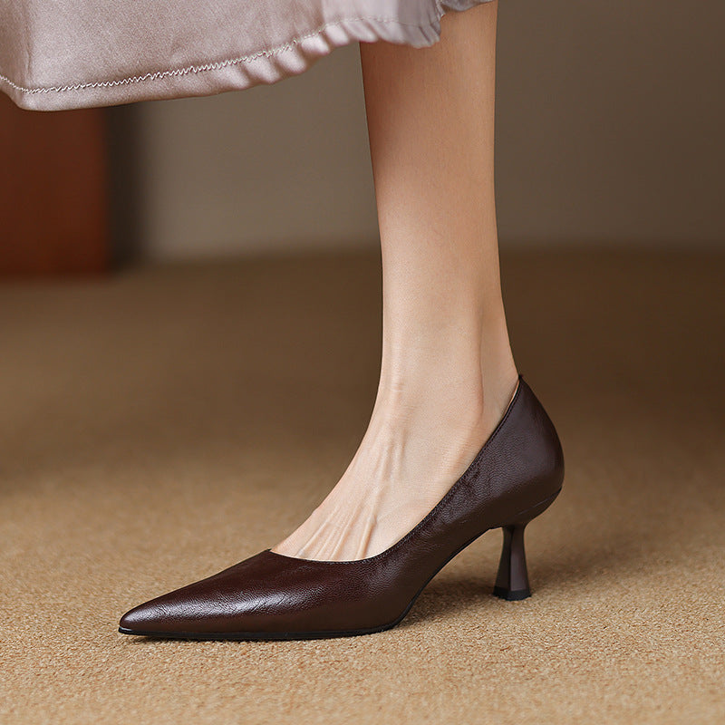 Mirelle Lambskin Leather Heels