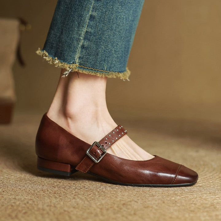 Avelyn Leather Mary Janes