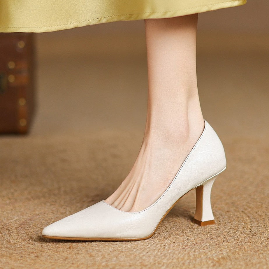 Mirelle Lambskin Leather Heels