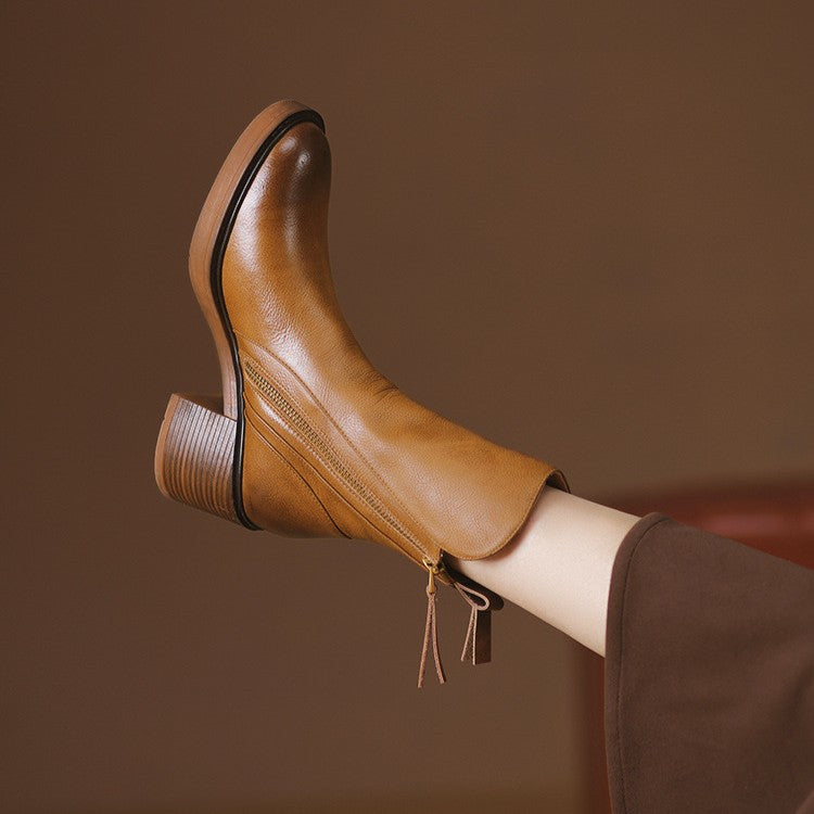 Norwen Stacked-Heel Boots