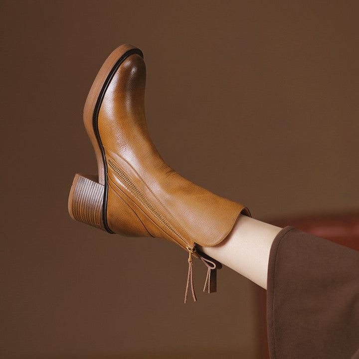 Norwen Stacked-Heel Boots