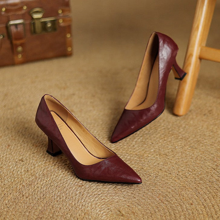 Mirelle Lambskin Leather Heels