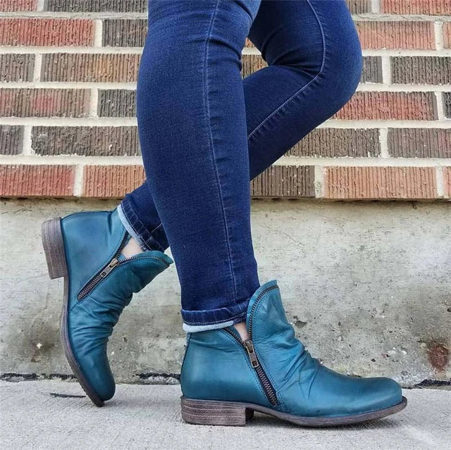 WOMEN ZIPPER WATERPROOF ANKLE-SUPPORT BOOTS 2025