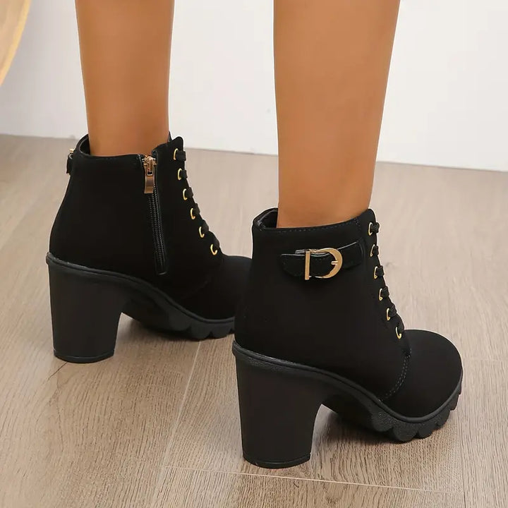 LILARDIA™ WOMEN'S HIGH HEELED CHUNKY ANKLE BOOTIES